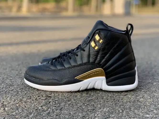 Rep MAX Jordan 12 Black Air AO6068-007 Retro 'Reptile' Gold-White Metallic 0529